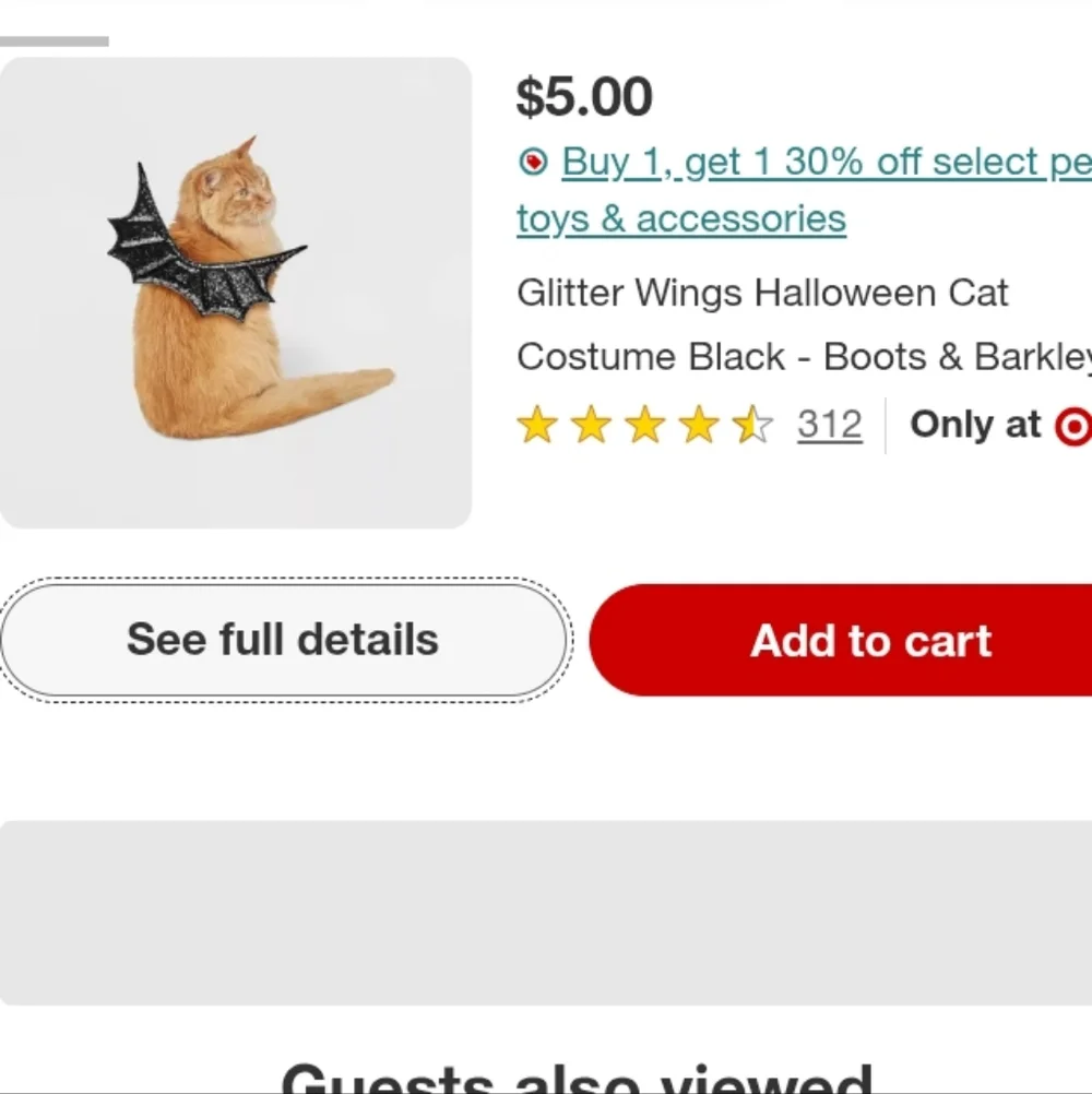 3 Boots And Barkley Cat Costume Wings NWT